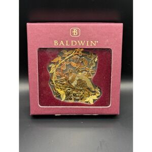Baldwin Brass "Partridge" Ornament 2001 24KT Gold Finished Brass